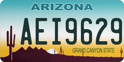 AZ license plate AEI9629