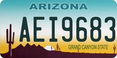 AZ license plate AEI9683