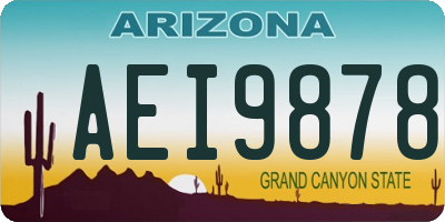 AZ license plate AEI9878