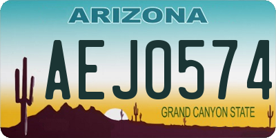 AZ license plate AEJ0574