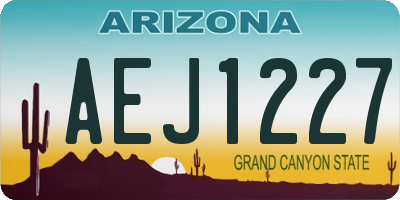 AZ license plate AEJ1227