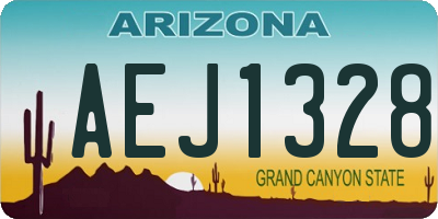 AZ license plate AEJ1328