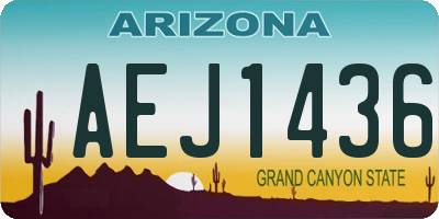 AZ license plate AEJ1436