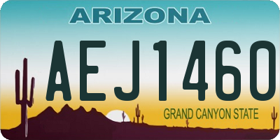 AZ license plate AEJ1460