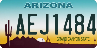 AZ license plate AEJ1484