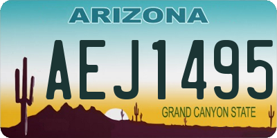 AZ license plate AEJ1495