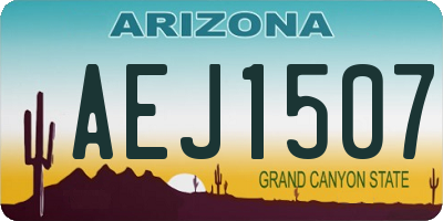 AZ license plate AEJ1507