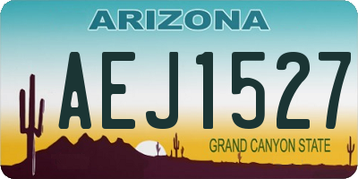 AZ license plate AEJ1527