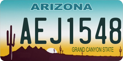 AZ license plate AEJ1548