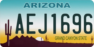 AZ license plate AEJ1696
