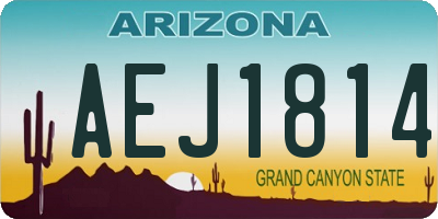 AZ license plate AEJ1814