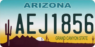 AZ license plate AEJ1856