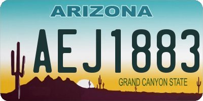 AZ license plate AEJ1883