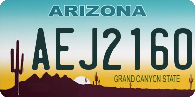AZ license plate AEJ2160