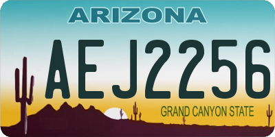 AZ license plate AEJ2256