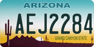AZ license plate AEJ2284