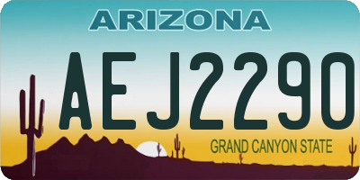 AZ license plate AEJ2290