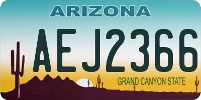 AZ license plate AEJ2366