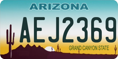 AZ license plate AEJ2369