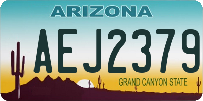 AZ license plate AEJ2379