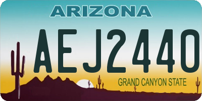 AZ license plate AEJ2440
