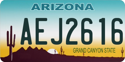AZ license plate AEJ2616
