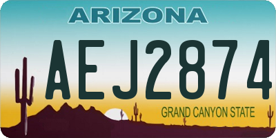 AZ license plate AEJ2874