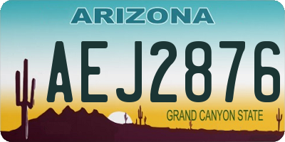 AZ license plate AEJ2876