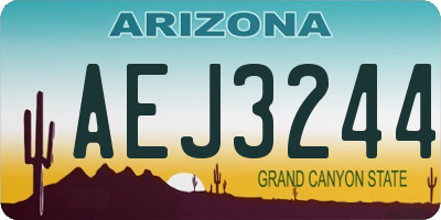 AZ license plate AEJ3244
