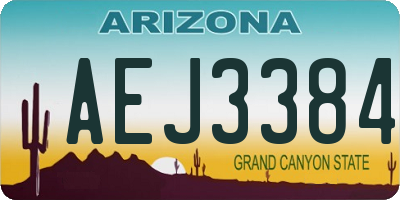 AZ license plate AEJ3384
