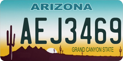AZ license plate AEJ3469