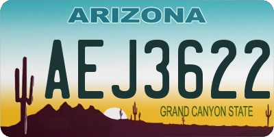AZ license plate AEJ3622