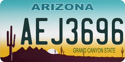 AZ license plate AEJ3696