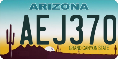 AZ license plate AEJ370