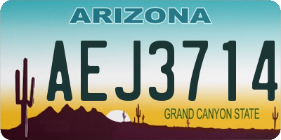 AZ license plate AEJ3714