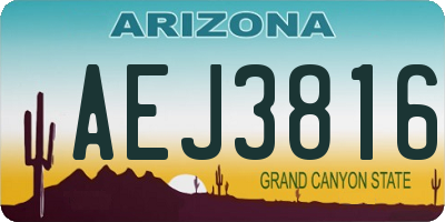 AZ license plate AEJ3816