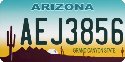 AZ license plate AEJ3856