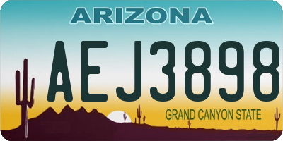 AZ license plate AEJ3898