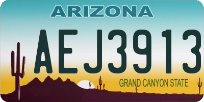 AZ license plate AEJ3913