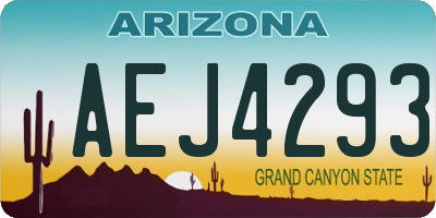 AZ license plate AEJ4293