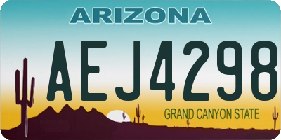 AZ license plate AEJ4298