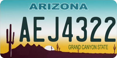 AZ license plate AEJ4322