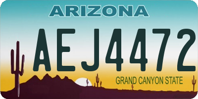 AZ license plate AEJ4472