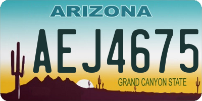 AZ license plate AEJ4675