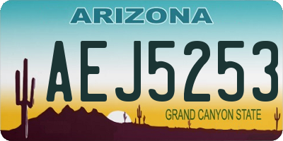 AZ license plate AEJ5253