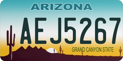 AZ license plate AEJ5267