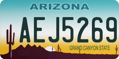 AZ license plate AEJ5269