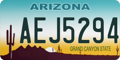 AZ license plate AEJ5294