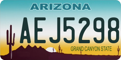 AZ license plate AEJ5298