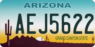 AZ license plate AEJ5622